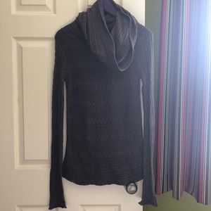 Purple Cowl Neck Sweater